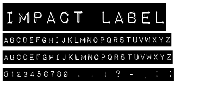 Impact Label font